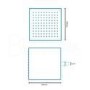 Quartino Square 200mm Deep Ceiling Shower Head