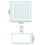 Quartino Square 300mm Ceiling Shower Head