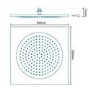GRADE A1 - Glenvar Square 500mm Rose Ceiling Shower Head