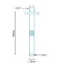 UltraThin Designer Round 200mm Shower Head & Ceiling Arm