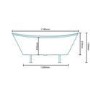 Saffiano 1740 x 800mm Double Ended Slipper Bath 