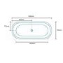 Brentwood 1690 x 750mm Freestanding Bath Tub