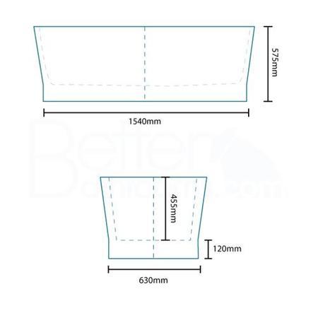 Brentwood 1690 x 750mm Freestanding Bath Tub