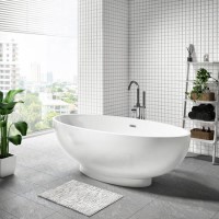 GRADE A1 - Oval Freestanding Double Ended Bath - 1680 x 800mm