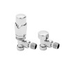 Thermostatic Angled Chrome Radiator Valves- For Pipework Which Comes From The Wall