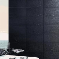 Ardosia Preto Slate  Effect Glazed Porcelain Wall/Floor Tile