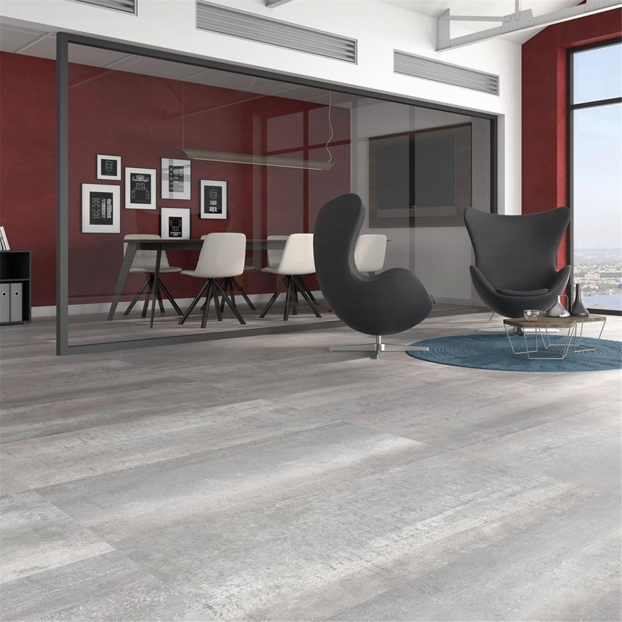 Shanon Grey Glazed Porcelain Wall/Floor Tile  