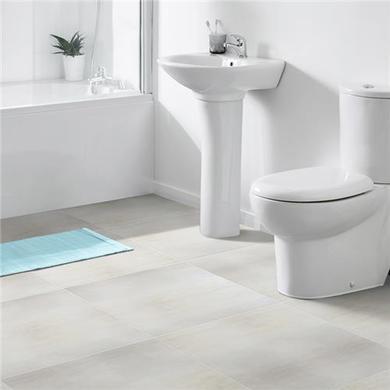 Shanon White Glazed Porcelain Wall/Floor Tile