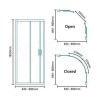 Sliding Door Quadrant Enclosure 900mm - 6mm Glass - Aquafloe Range