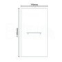 Straight Hinged Bath Shower Screen H1435 x W770mm with Towel Rail