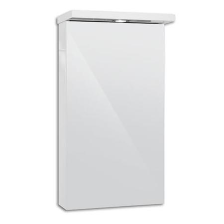 400mm Wall Hung Mirrored Cabinet - 1 Light Single Door - Windsor Range