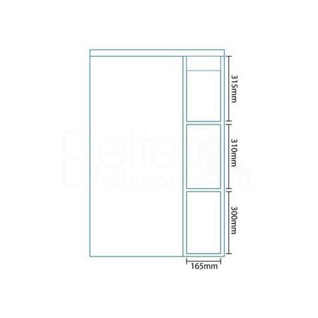 Windsor&trade; 650 Mirror with Cabinet & 2 Lights 1000(L) 650(W) 170(D)