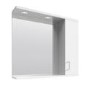Windsor 750mm Wall Hung Mirrored Cabinet - Single Door 2 Lights