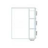 Windsor 750mm Wall Hung Mirrored Cabinet - Single Door 2 Lights