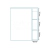 850mm Wall Hung Mirrored Cabinet Single Door 2 Lights - Windsor