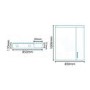 850mm Wall Hung Mirrored Cabinet Single Door 2 Lights - Windsor