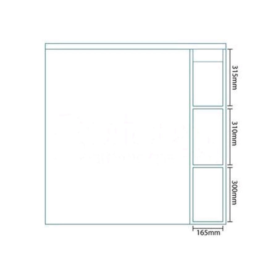1000mm Wall Hung Mirror Cabinet - 2 Lights IP44 - Windsor Range