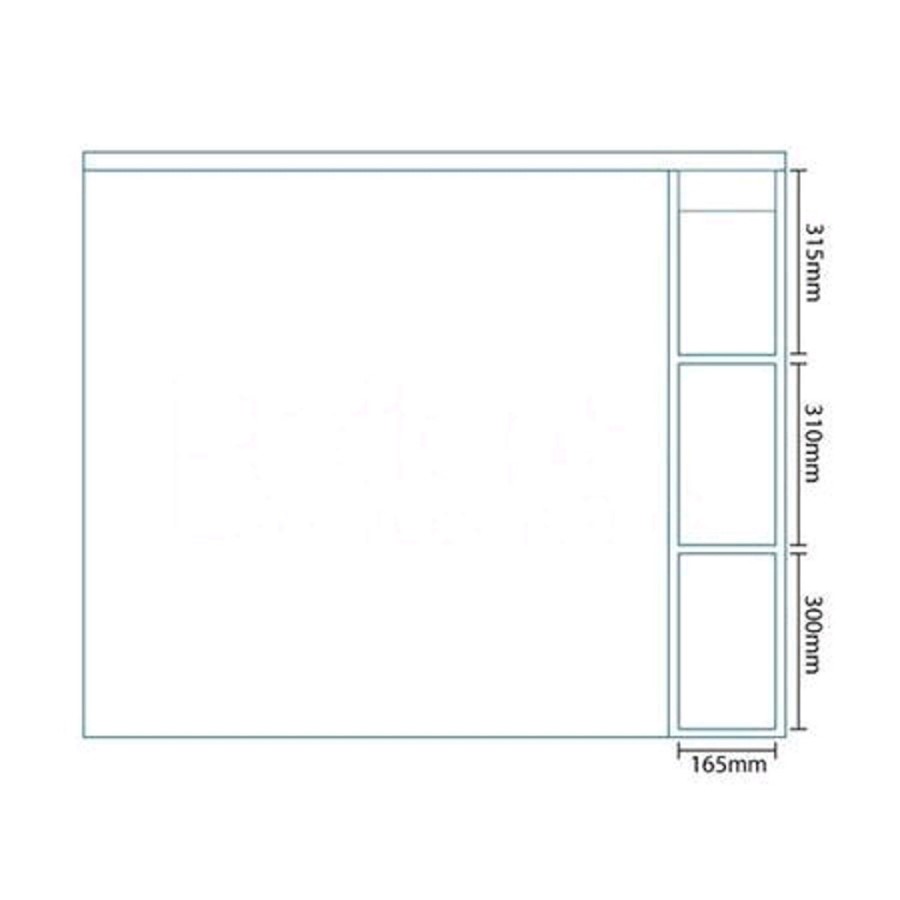 1200mm Wall Hung Mirrored Cabinet - 2 Lights Single Door - Windsor Range