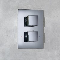 GRADE A1 - Concealed Dual Control Thermostatic Shower Valve - Cube Range GRADE A1 - Concealed Dual Control Thermostatic Shower Valve - Cube Range