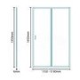 Sliding Shower Door 1200mm - 6mm Glass - Aquafloe Range