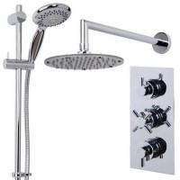 Style Triple Valve with Space Slide Rail and Rotondo Shower Head