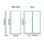 Aquafloe 6mm 1200 x 800 Sliding Door Shower Enclosure