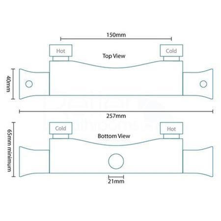 Thermostatic Bar Shower Valve - Ecobar Range