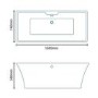 Milano Double Ended Freestanding Bath - L1690 x W740mm