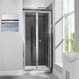 GRADE A1 - Bi-Fold Shower Door 1000m - 6mm Glass - Aquafloe Range