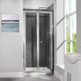 Bi-Fold Shower Door - 1000mm - 6mm Glass - Aquafloe