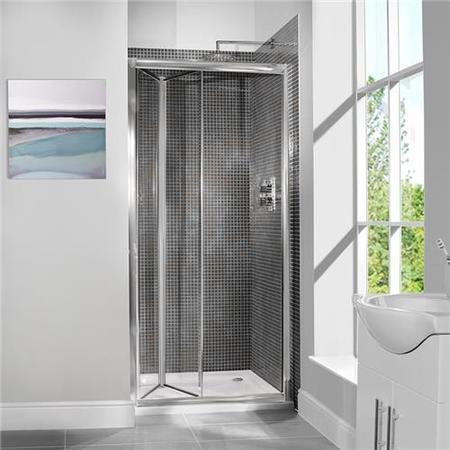 GRADE A1 - Bi-Fold Shower Door 1000m - 6mm Glass - Aquafloe Range