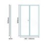 Bi-Fold Shower Door - 1000mm - 6mm Glass - Aquafloe