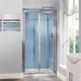 GRADE A1 - Bi-Fold Shower Door 1000m - 6mm Glass - Aquafloe Range