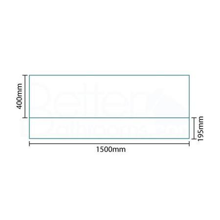 Windsor / Cuba / Aspen White 1500 Height Adjustable Panel with Plinth