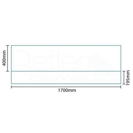 Windsor / Cuba / Aspen White 1700 Height Adjustable Panel with Plinth
