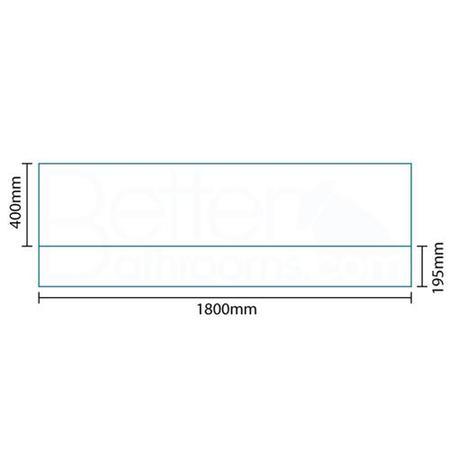 Windsor / Cuba / Aspen White 1800 Height Adjustable Panel with Plinth