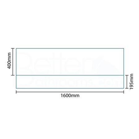 Windsor / Cuba / Aspen White 1600 Height Adjustable Panel with Plinth