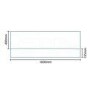 Windsor / Cuba / Aspen White 1600 Height Adjustable Panel with Plinth