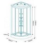 GRADE A1 - Aqualine Shower Cabin - Part 2 - Front Door Panel