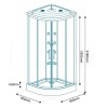 GRADE A1 - Aqualine Shower Cabin - Part 4 - Wall Glass