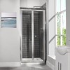 GRADE A1 - 700mm Bi-Fold Shower Door 6mm Glass - Aquafloe