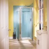 Bi Fold Door Shower Enclosure 760mm with Side Panel 100mm - 6mm Glass - Aquafloe Range