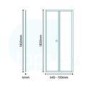 Bi-Fold Shower Door 760mm - 6mm Glass - Aquafloe Range