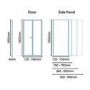 Bi-Fold Shower Door 760mm - 6mm Glass - Aquafloe Range