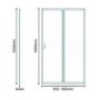 1000mm Sliding Shower Door 6mm Glass - Aquafloe