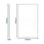 Walk In Glass Shower Screen - 1850 x 1200mm - 8mm Glass