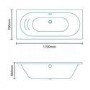 1700 Duo 11 Jet Whirlpool Bath