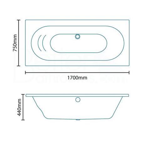 1700 Duo 11 Jet Whirlpool Bath