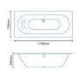1700 Duo 11 Jet Whirlpool Bath