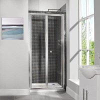 GRADE A2 - 800mm Bi-Fold Shower Door 6mm Glass - Aquafloe